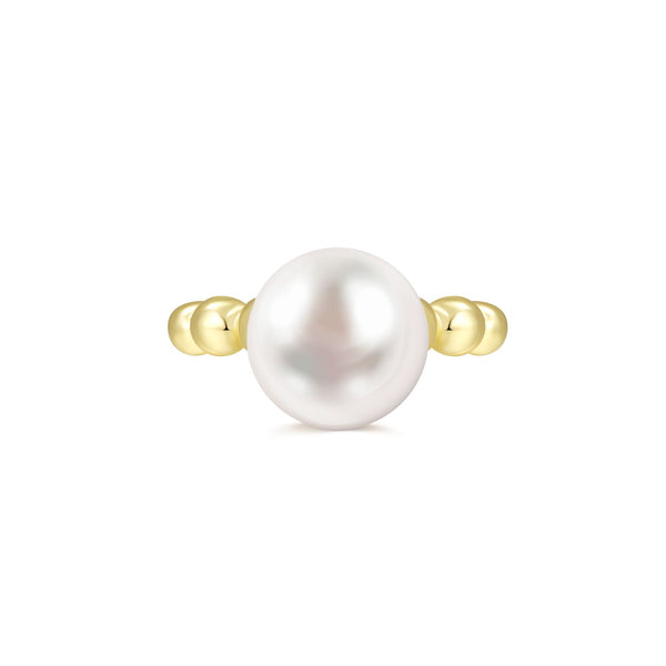 9-10mm NATURAL PEARL WITH S925 SILVER RING