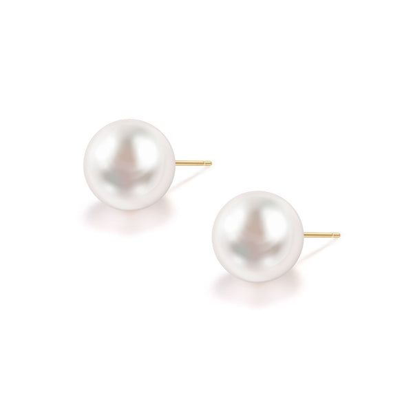 12-13mm NATURAL PEARL WITH S925 SILVER EARRINGS