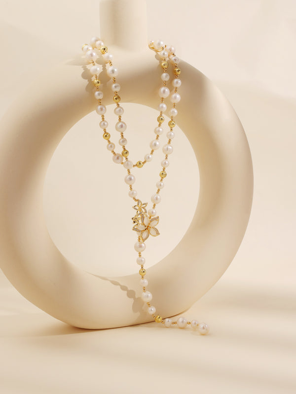 Natural Freshwater Minimalistic French Pearl Necklace