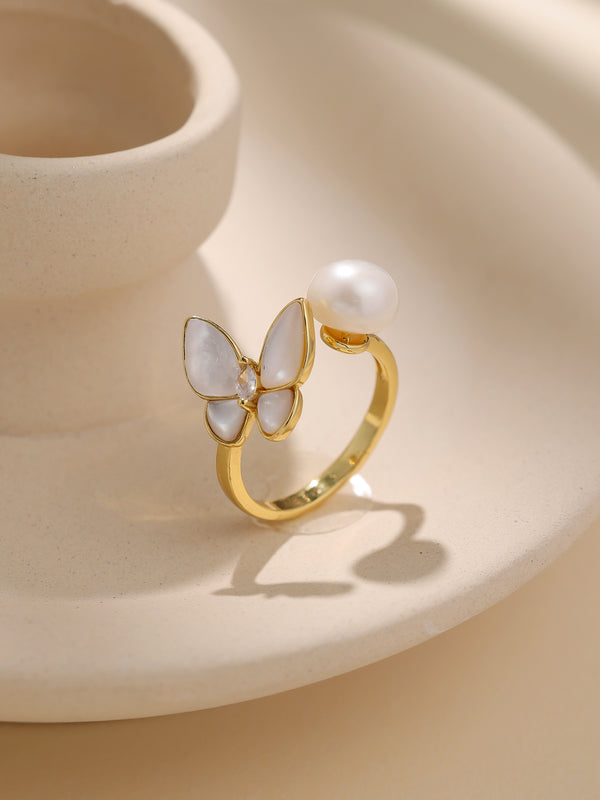 The Natural Freshwater Pearl with S925 Silvery Ring