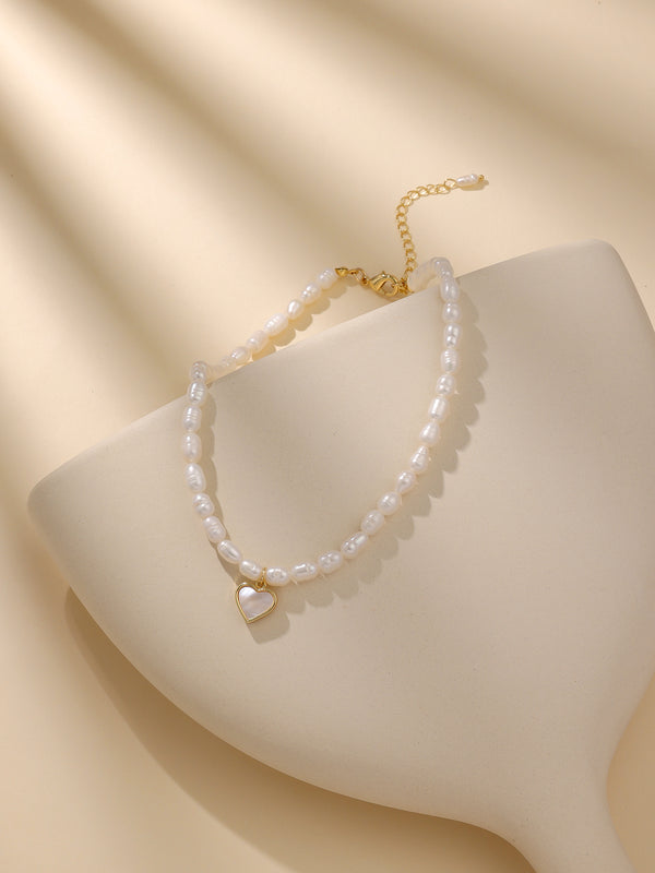 The Natural Freshwater Pearl with S925 Silvery Necklace