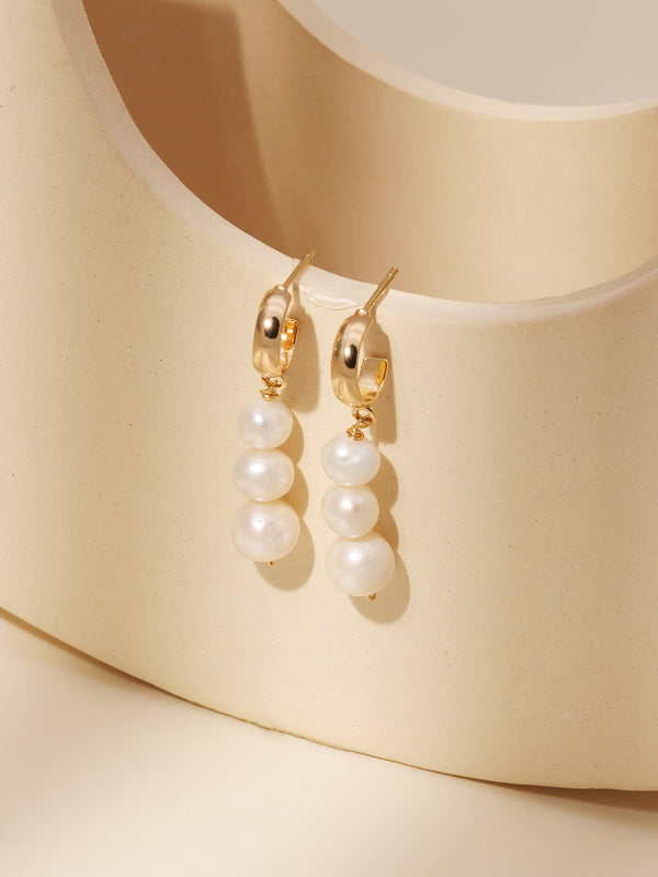 Freshwater Pearl French Minimalist Earrings